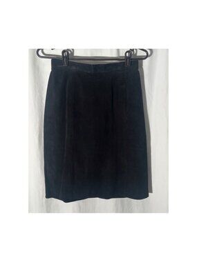 Black Suede Skirt Dress